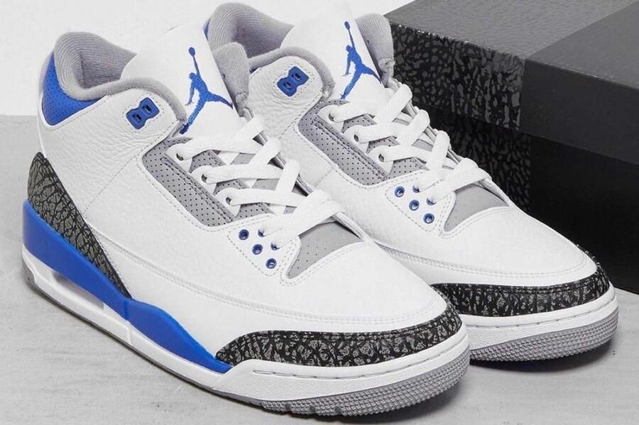 Jordan Nike Air 3 Retro 'White Racer Blue Black' - Foto 5