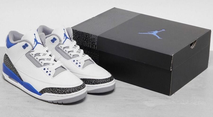 Jordan Nike Air 3 Retro 'White Racer Blue Black' - Foto 10