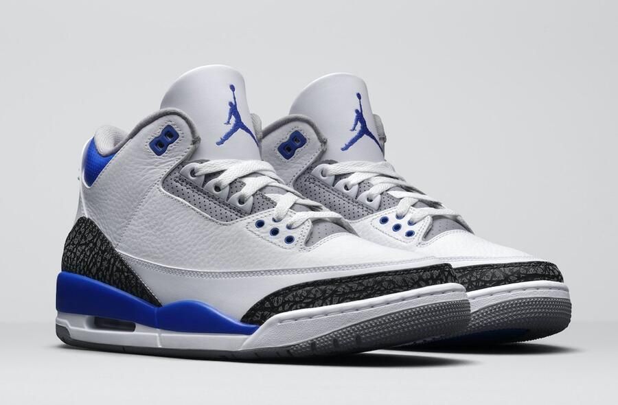 Jordan Nike Air 3 Retro 'White Racer Blue Black' - Foto 7