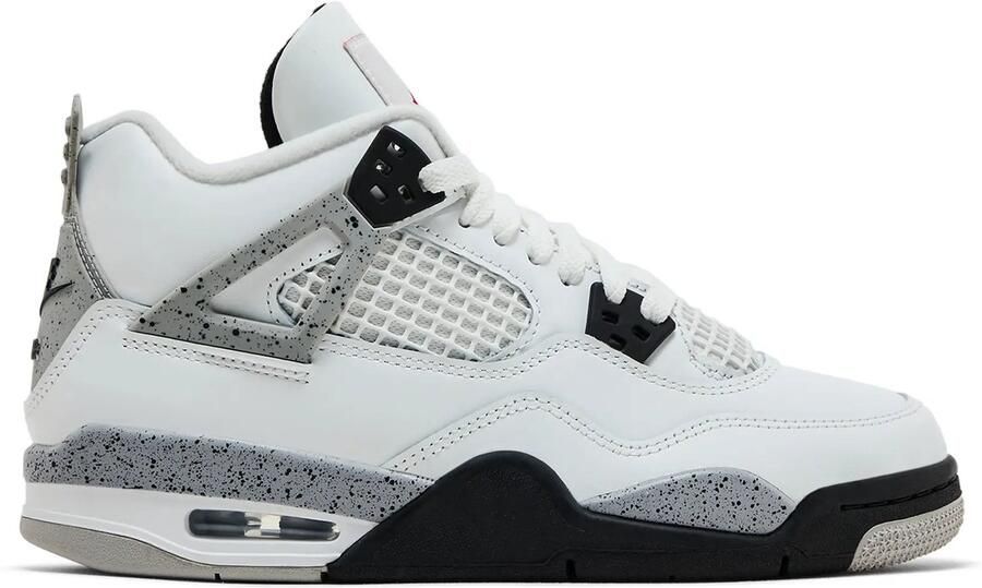 Jordan Air 4 Retro OG "White Ce t" (GS) Basketball in wit formaten: 38.5