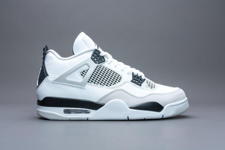 Nike Basketbalschoenen Baskets Air Jordan 4 Military Black cuir - Foto 2