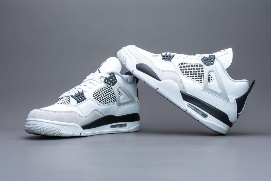 Nike Basketbalschoenen Baskets Air Jordan 4 Military Black cuir - Foto 3