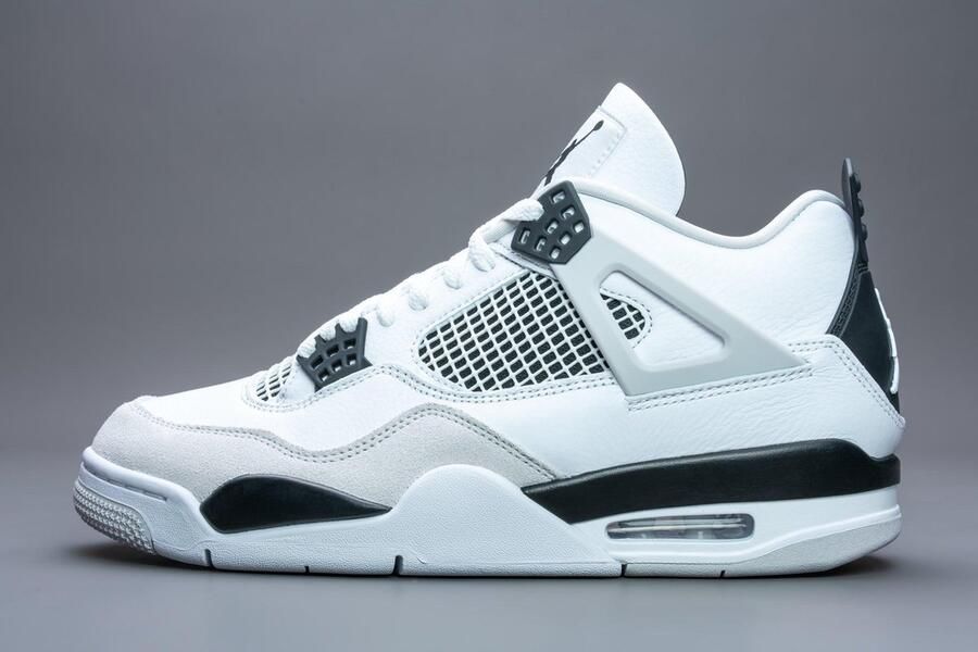 Nike Basketbalschoenen Baskets Air Jordan 4 Military Black cuir - Foto 4