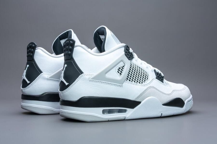Nike Basketbalschoenen Baskets Air Jordan 4 Military Black cuir - Foto 6