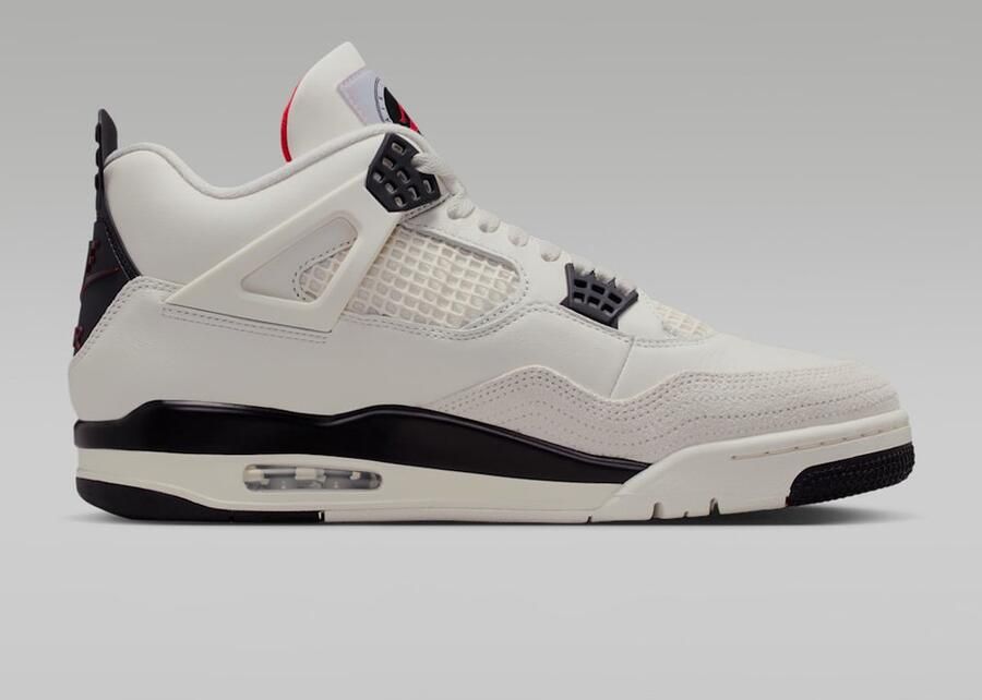 Nike Air Jordan 4 Retro OG Sneaker Wit Zwart Heren Doos Zonder Deksel - Foto 2