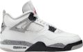 Air Jordan Nike 4 Retro Sneakers Unisex Wit Ce t - Wit