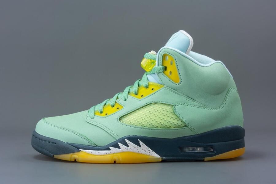 Jordan Air 5 Retro Jade Horizon Desert Sand Light Silver Schoenmaat 42 1 2 Sneakers DC7501 300 - Foto 4