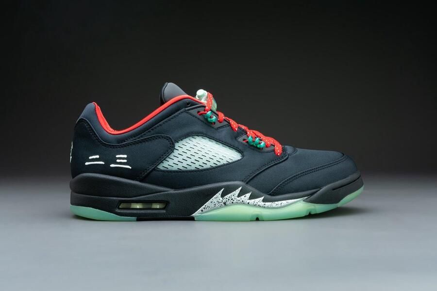 Jordan Air 5 Retro Low Sp Clot Black Classic Jade Fire Red Schoenmaat 35 1 2 Sneakers DM4640 036 - Foto 4