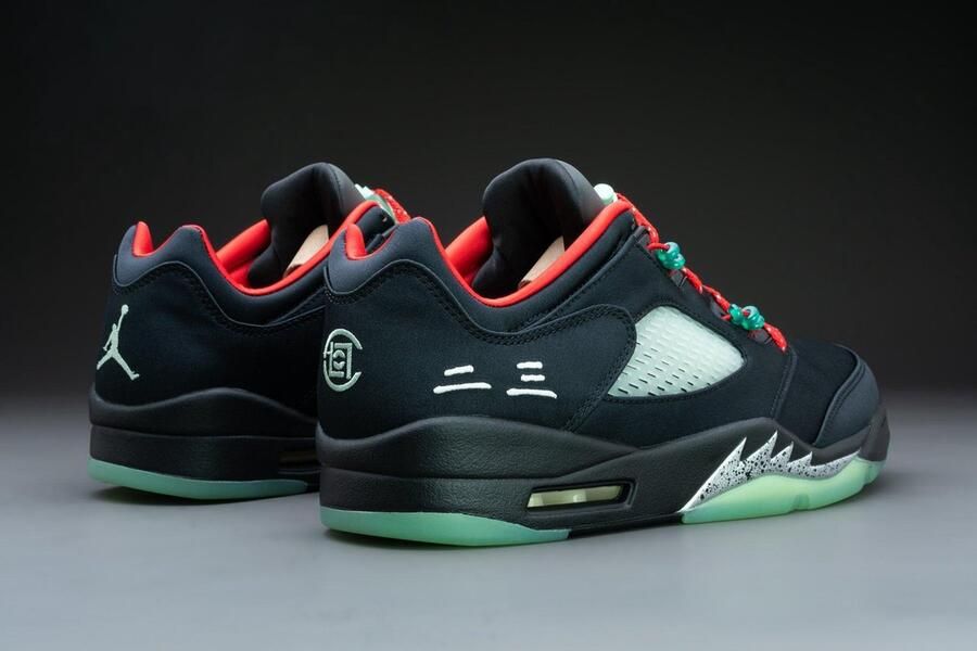 Jordan Air 5 Retro Low Sp Clot Black Classic Jade Fire Red Schoenmaat 35 1 2 Sneakers DM4640 036 - Foto 7