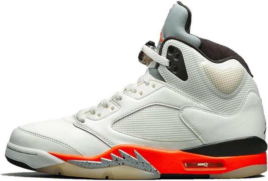 Jordan Air 5 Retro Sail Orange Blaze Metallic Silver Black Schoenmaat 40 1 2 Sneakers DC1060 100