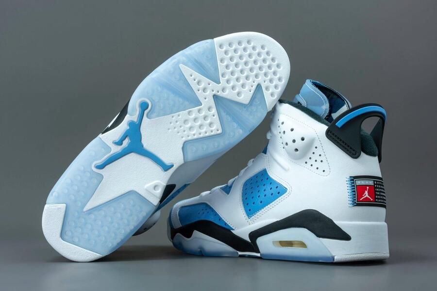 Jordan Air 6 Retro University Blue White Black College Navy Schoenmaat 44 Sneakers CT8529 410 - Foto 2