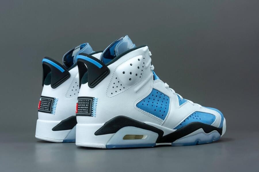 Jordan Air 6 Retro University Blue White Black College Navy Schoenmaat 44 Sneakers CT8529 410 - Foto 3