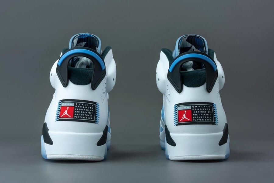 Jordan Air 6 Retro University Blue White Black College Navy Schoenmaat 44 Sneakers CT8529 410 - Foto 9