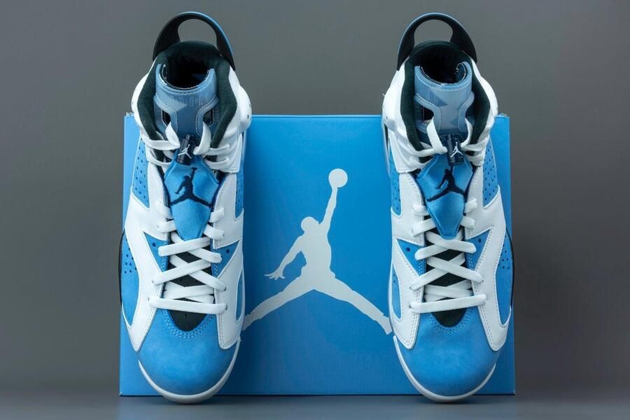 Jordan Air 6 Retro University Blue White Black College Navy Schoenmaat 44 Sneakers CT8529 410 - Foto 11