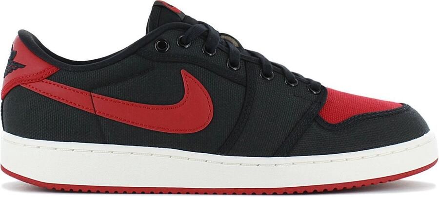 Nike Air Jordan AJKO 1 Low Bred Heren Schoenen Trainers Zwart-Rood DX4981 - Foto 1