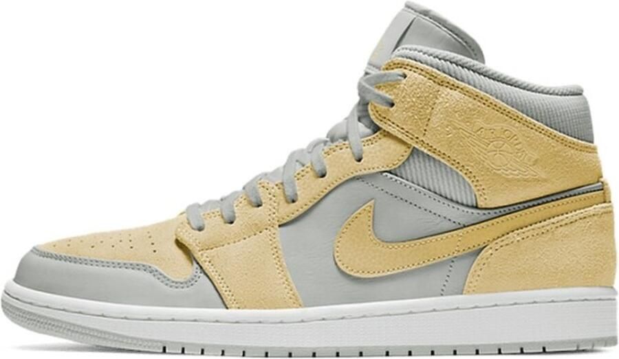 Nike Air Jordan 1 Mid Sneaker Limited Edition Geel Grijs - Foto 2