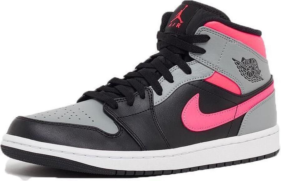 Nike Air Jordan Mid Sneakers Unisex Zwart Grijs Roze