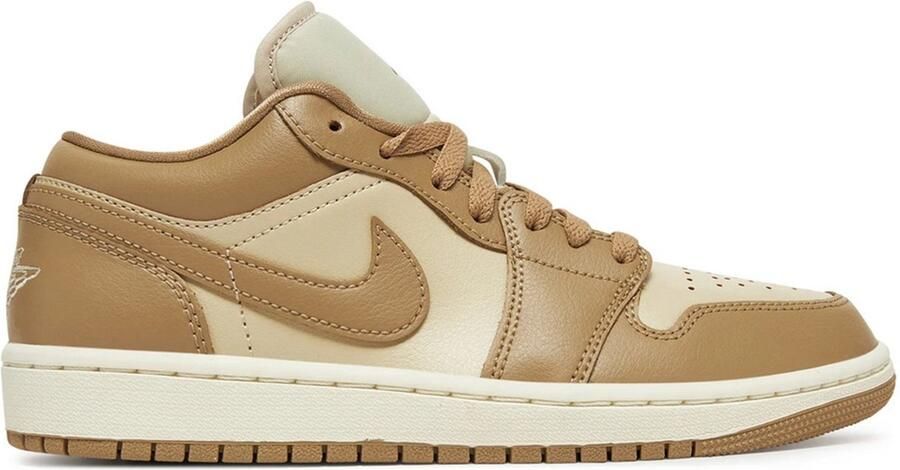 Nike Air Jordan 1 Low Bruin Beige Sneakers Dames Doos Zonder Deksel