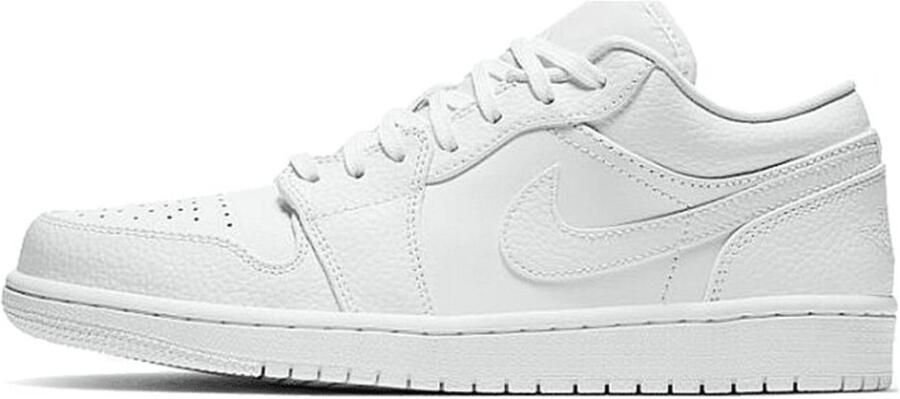 Jordan 1 Low Heren Schoenen White Leer Foot Locker - Foto 4