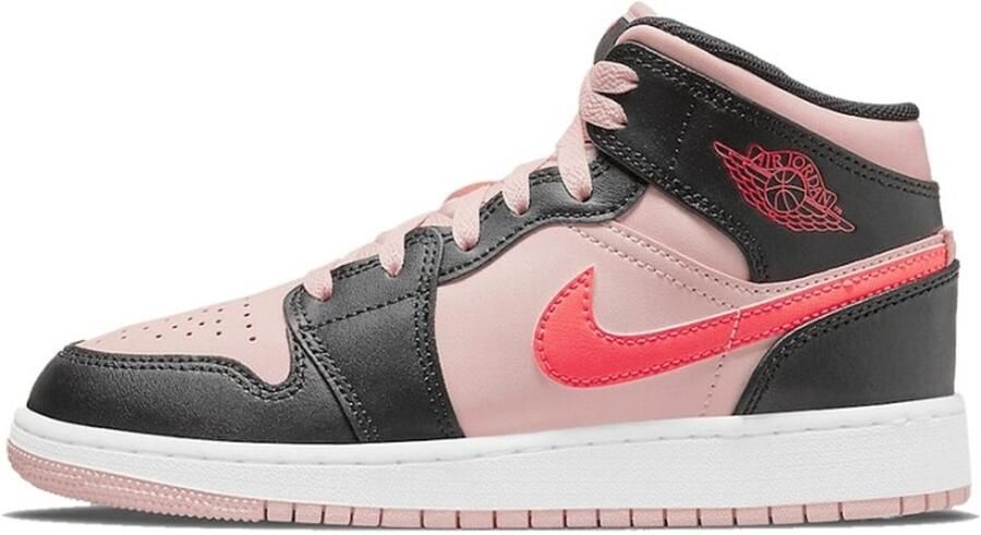 Nike Jordan 1 Mid 'Black Pink Crimson' (GS)