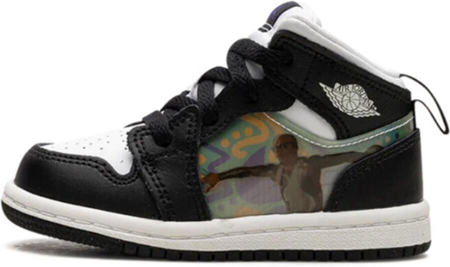 Jordan 1 Mid Schoenen voor baby's peuters Zwart