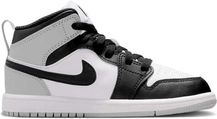 Nike Jordan 1 Mid (PS) Kindersneaker Wit Zwart Doos Zonder Deksel