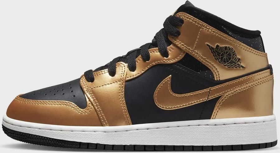 Nike Jordan 1 Mid SE Sneakers Unisex Metallic Gold Black