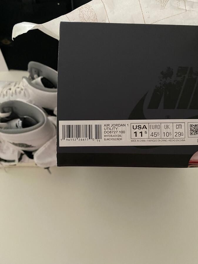 Jordan Air 1 Utility White Black Sail Schoenmaat 49 1 2 Sneakers DO8727 100 - Foto 3