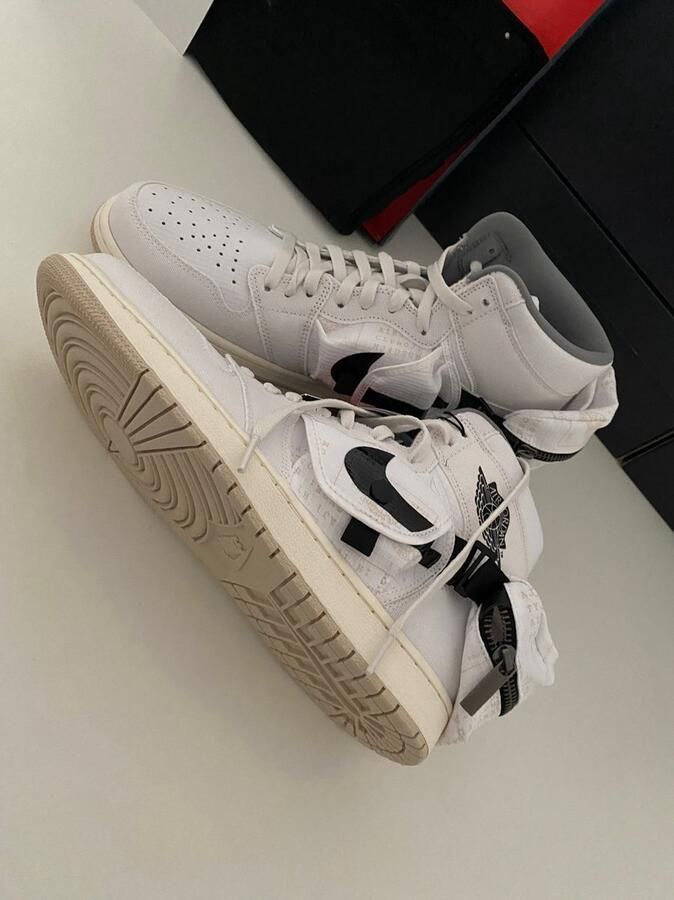 Jordan Air 1 Utility White Black Sail Schoenmaat 49 1 2 Sneakers DO8727 100 - Foto 4