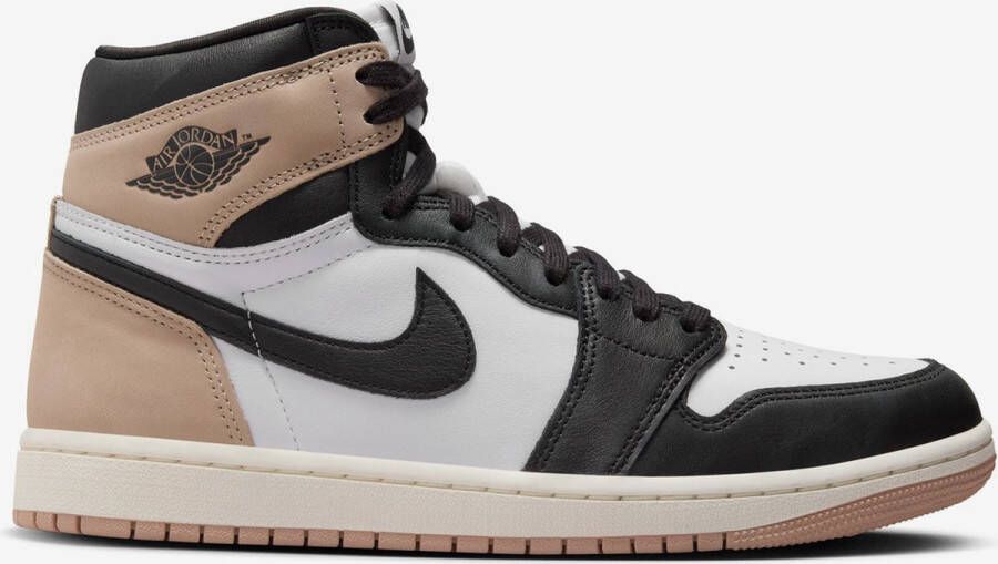 Nike Jordan 1 Retro High OG Wit Zwart Beige 'Latte' Sneakers Unisex