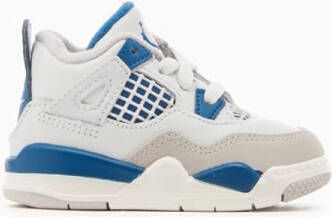 Nike Jordan 4 Retro Baby Sneakers Wit Blauw Doos zonder deksel