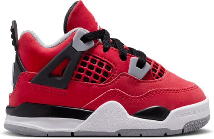 Nike Jordan 4 Retro TD Sneakers Fire Red White-Black rood wit zwart Retro Lifestyle Doos zonder Deksel