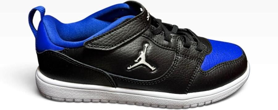 Nike Jordan Court Connect low Sneakers Jongens Zwart Blauw Leer Doos Zonder Desksel!