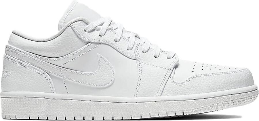 Jordan 1 Low Heren Schoenen White Leer Foot Locker - Foto 3