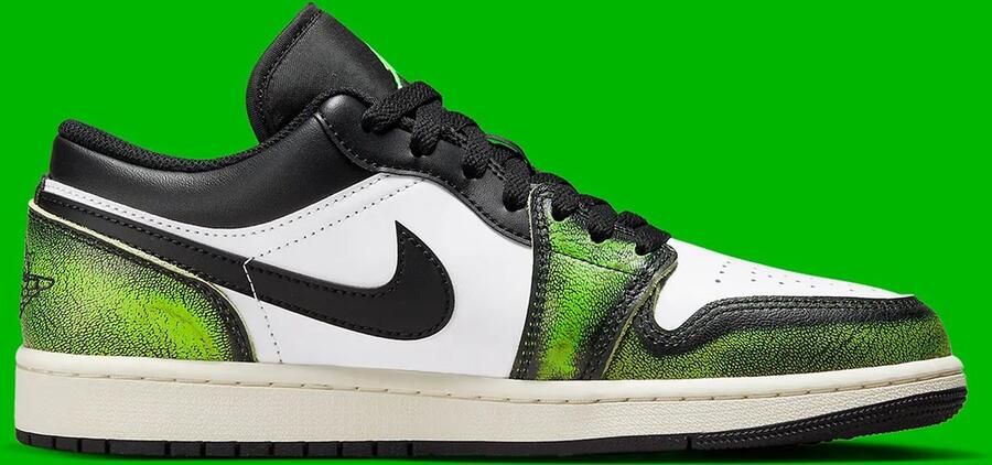 Jordan Air 1 Low Se(Gs ) Black Electric Green White Sail Schoenmaat 37+ Shoes grade school DO8244 003