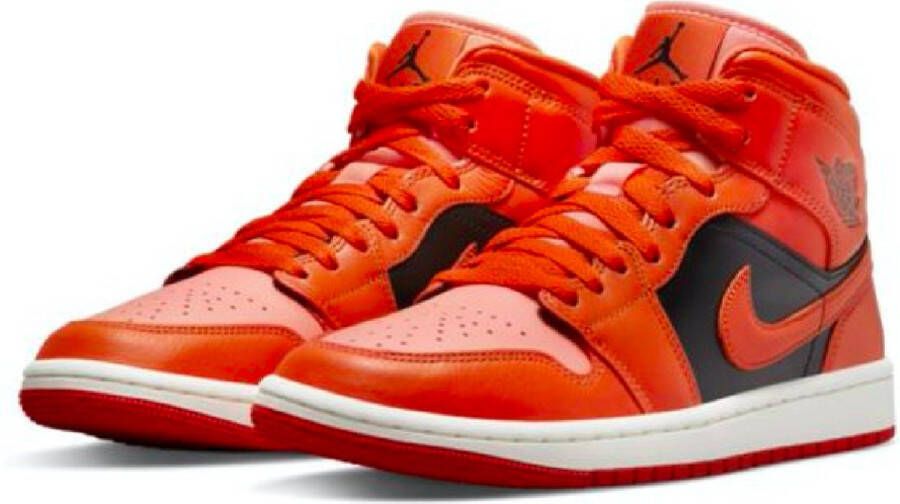 Jordan Wmns Air 1 Mid Se Crimson Bliss Rush Orange Black Sail Schoenmaat 36 1 2 Sneakers DM3381 600 - Foto 5