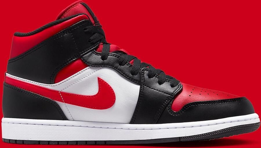 Jordan Air 1 Mid(Gs ) Black Fire Red White Schoenmaat 37+ Shoes grade school 554725 079 - Foto 3