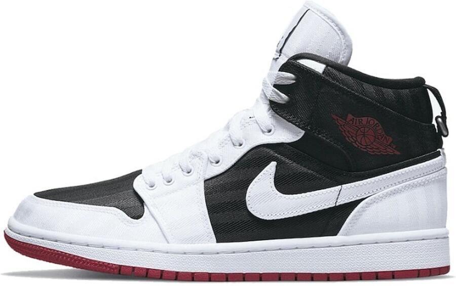 Nike Jordan 1 Mid SE Utility Canvas White Black Gym Red Sneakers Unisex