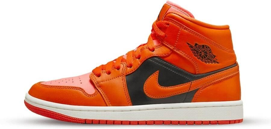 Jordan Wmns Air 1 Mid Se Crimson Bliss Rush Orange Black Sail Schoenmaat 36 1 2 Sneakers DM3381 600 - Foto 7