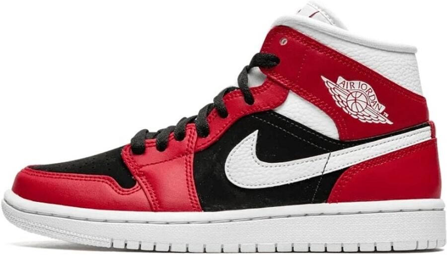 Nike WMNS Air Jordan 1 Mid Gym Red White-Black