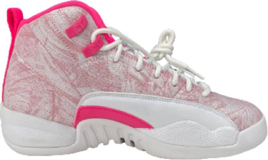 Jordan Retro 12 Kindern Dames Roze Wit