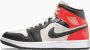 Jordan Wmns Air 1 Mid Se Lt Orewood Brn Newsprint Bright Crimson Schoenmaat 36 1 2 Sneakers DQ6078 100 - Thumbnail 1