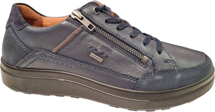 Josef Seibel Blauwe Leren Heren Sneakers Blauw