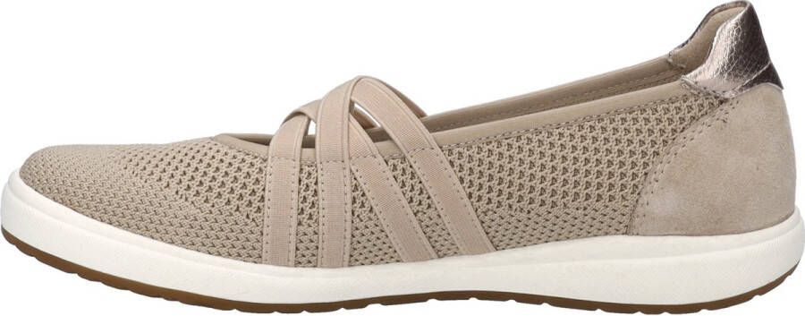 Josef Seibel Ballerina's met riempje Caren 67 slipper sneaker instapschoen met metallic inzet op de hiel