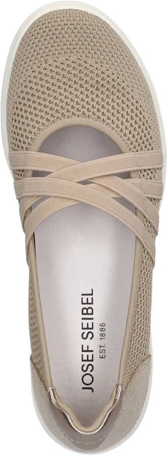 Josef Seibel Ballerina's met riempje Caren 67 slipper sneaker instapschoen met metallic inzet op de hiel