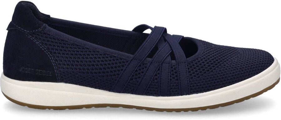 Josef Seibel Ballerina's met riempje Caren 67 slipper sneaker instapschoen met metallic inzet op de hiel