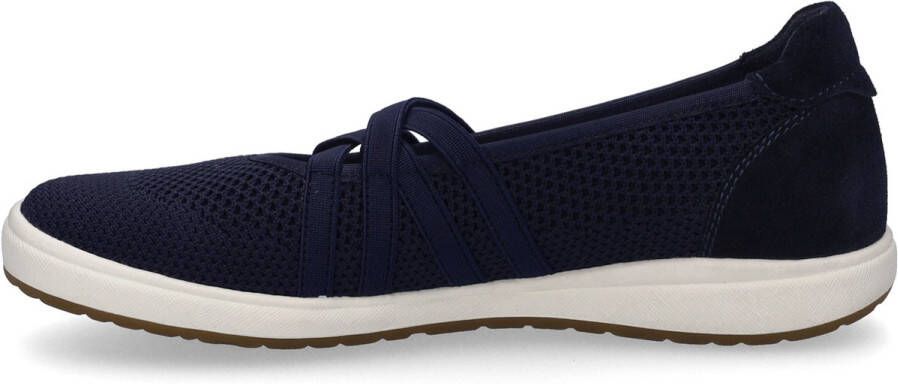 Josef Seibel Ballerina's met riempje Caren 67 slipper sneaker instapschoen met metallic inzet op de hiel