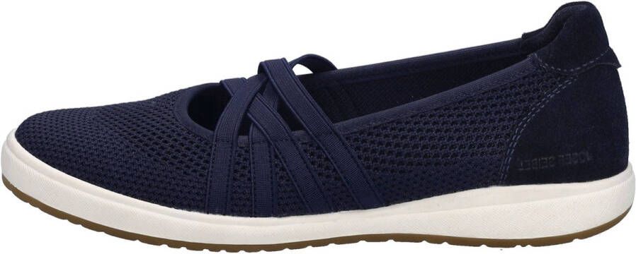 Josef Seibel Ballerina's met riempje Caren 67 slipper sneaker instapschoen met metallic inzet op de hiel