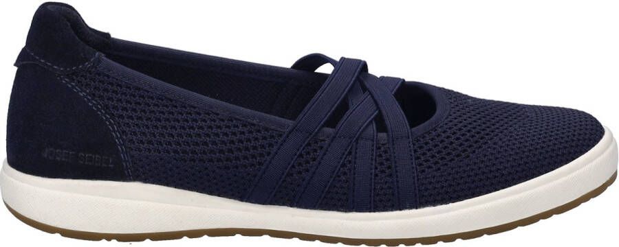 Josef Seibel Ballerina's met riempje Caren 67 slipper sneaker instapschoen met metallic inzet op de hiel