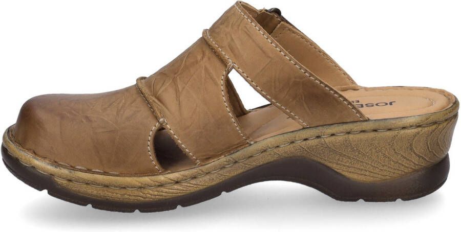 Josef Seibel Clogs Catalonia 84 vintage blokhak zomerschoen slippers met 4 5 cm hak